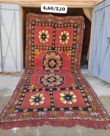 Handgemaakt vintage boujaad tapijt-vloerkleed  14