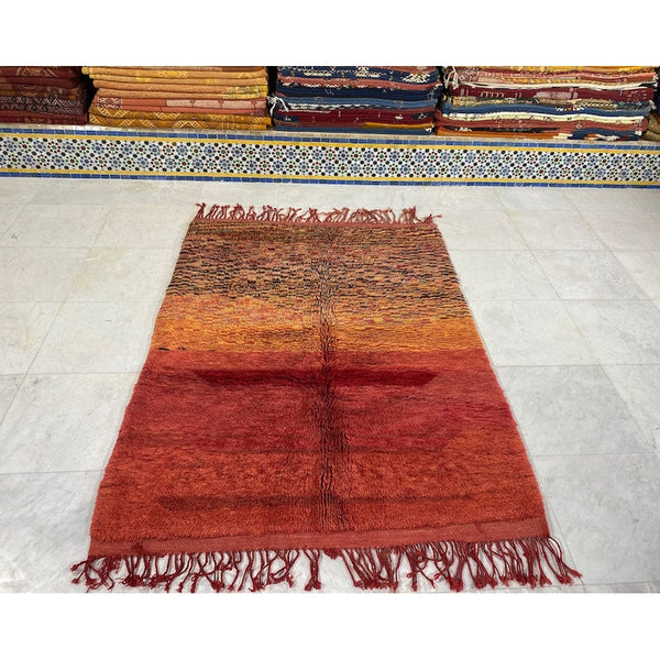 Handgemaakt Marokkaanse Mrirt tapijt-vloerkleed 103