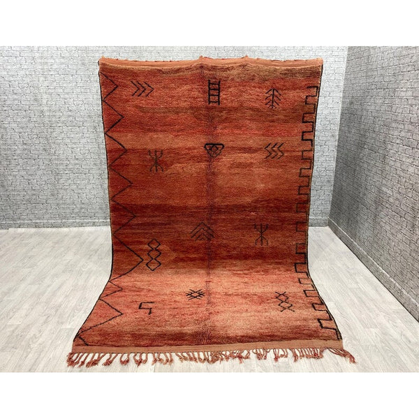 Handgemaakt Marokkaanse Mrirt tapijt-vloerkleed 092