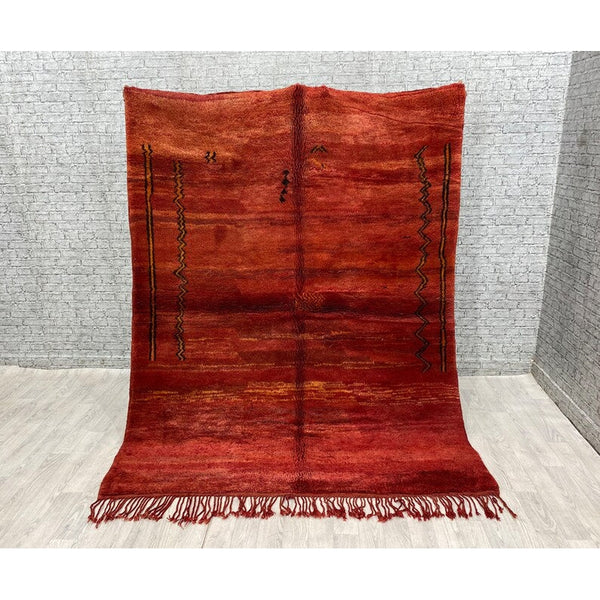 Handgemaakt Marokkaanse Mrirt tapijt-vloerkleed 093