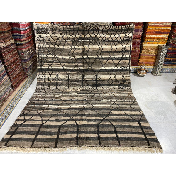 Handgemaakt Marokkaanse Mrirt tapijt-vloerkleed 094